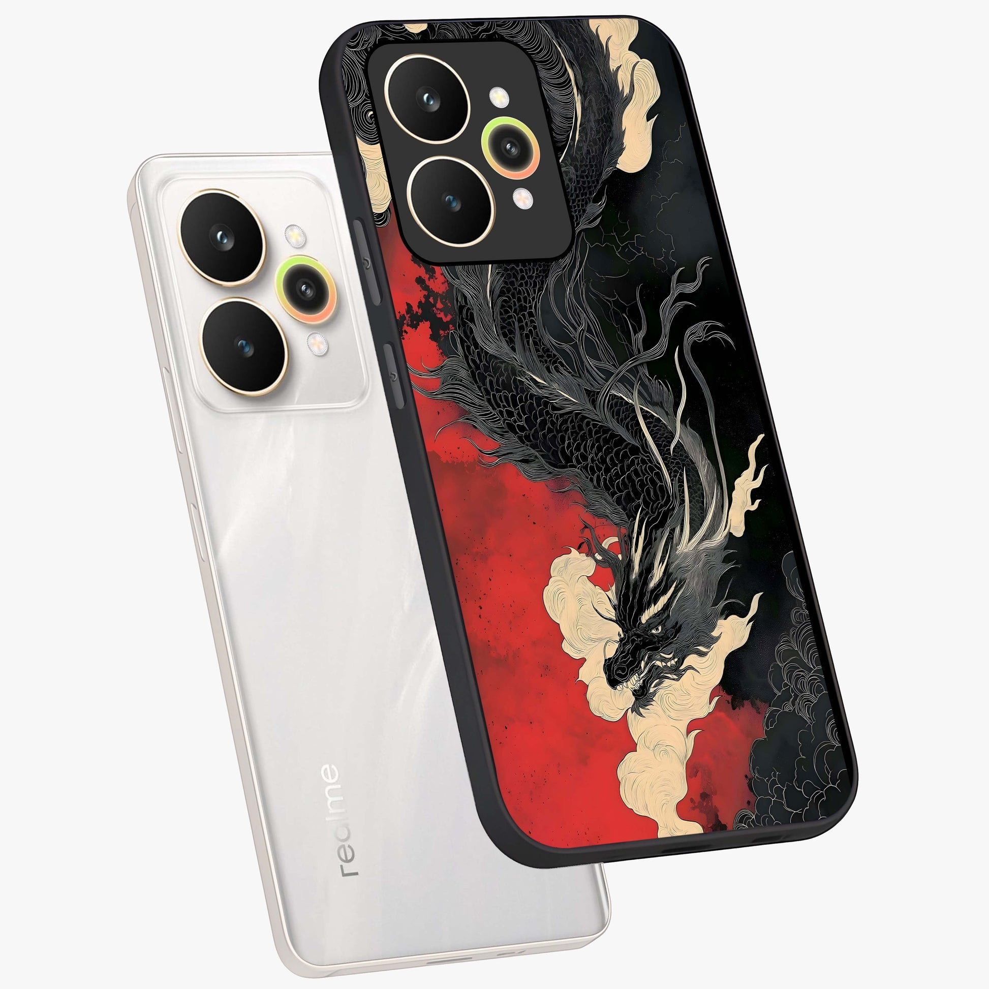 Shadow Dragon Fury Glass Case displayed in angled mockup highlighting powerful dragon illustration with dark fantasy aesthetic.