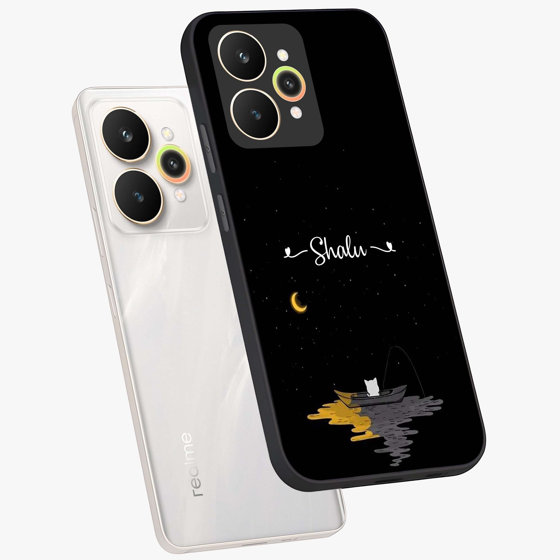 Silent Night Row Glass Case displayed in angled mockup highlighting peaceful evening design with dreamy night aesthetic.