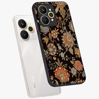 Vintage Floral Dream Glass Case displayed in angled mockup highlighting elegant vintage flower design with soft aesthetic style.