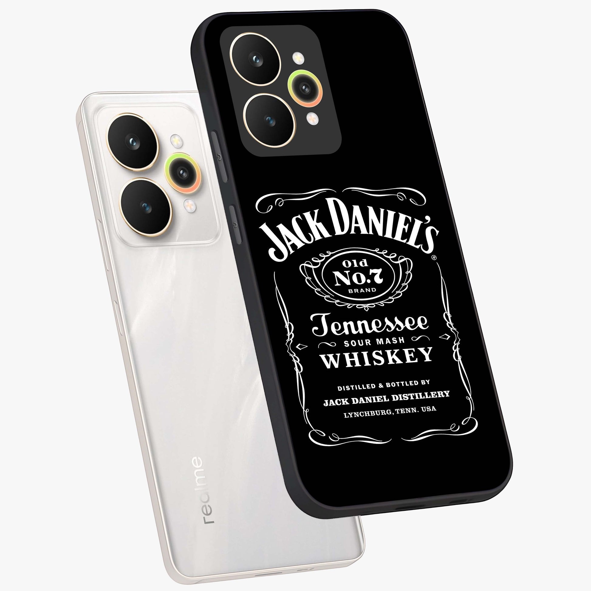 Vintage Whiskey Heritage Glass Case displayed in angled mockup highlighting retro beverage themed design with heritage aesthetic.