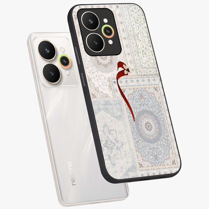 White Aesthetic Bow Glass Case displayed in angled mockup highlighting clean bow design with soft aesthetic style.