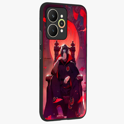 Blood Moon Sovereign Glass Case upright view showcasing powerful moon inspired artwork with cosmic aesthetic style.