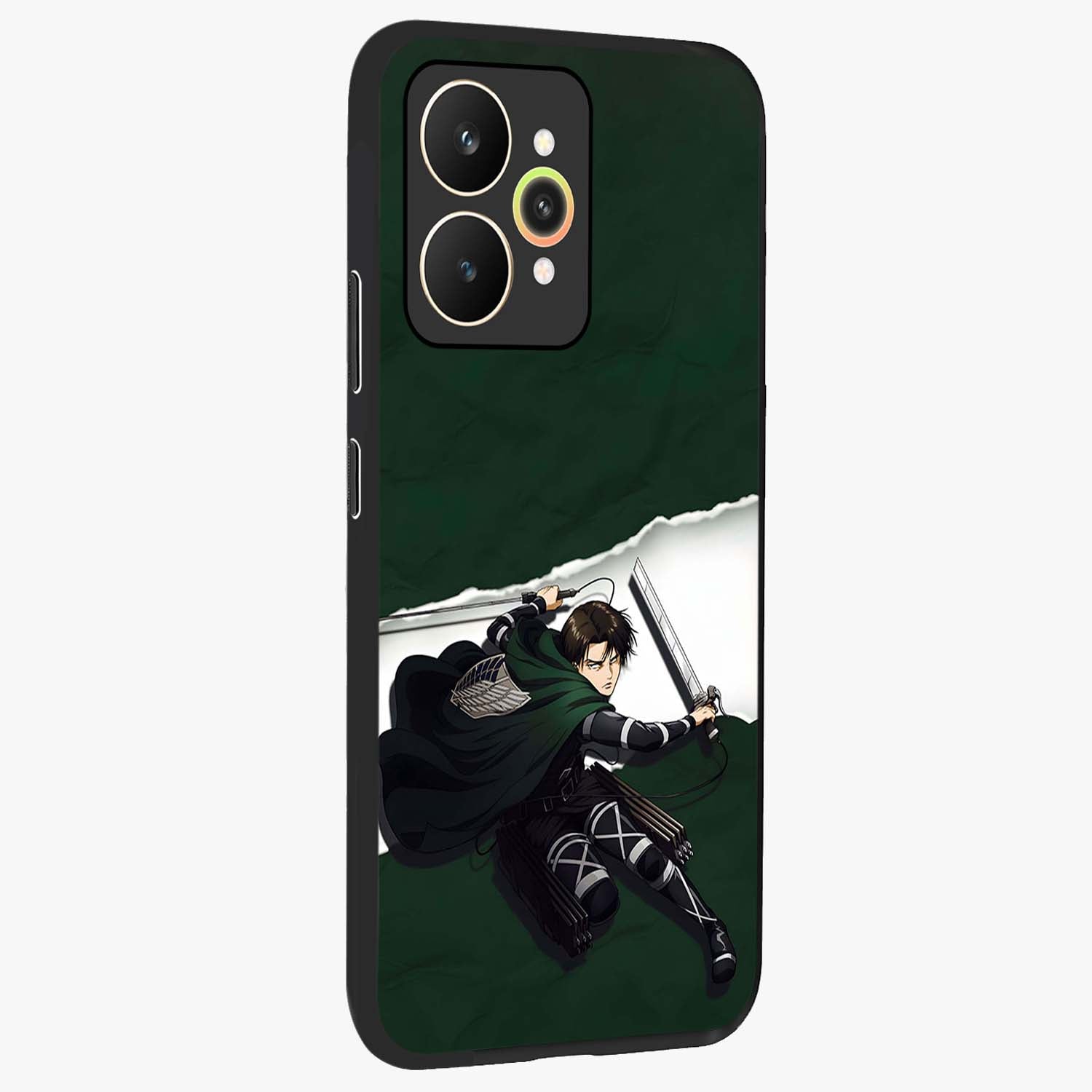 Emerald War Vanguard Glass Case upright view showcasing dramatic warrior artwork with bold fantasy theme.