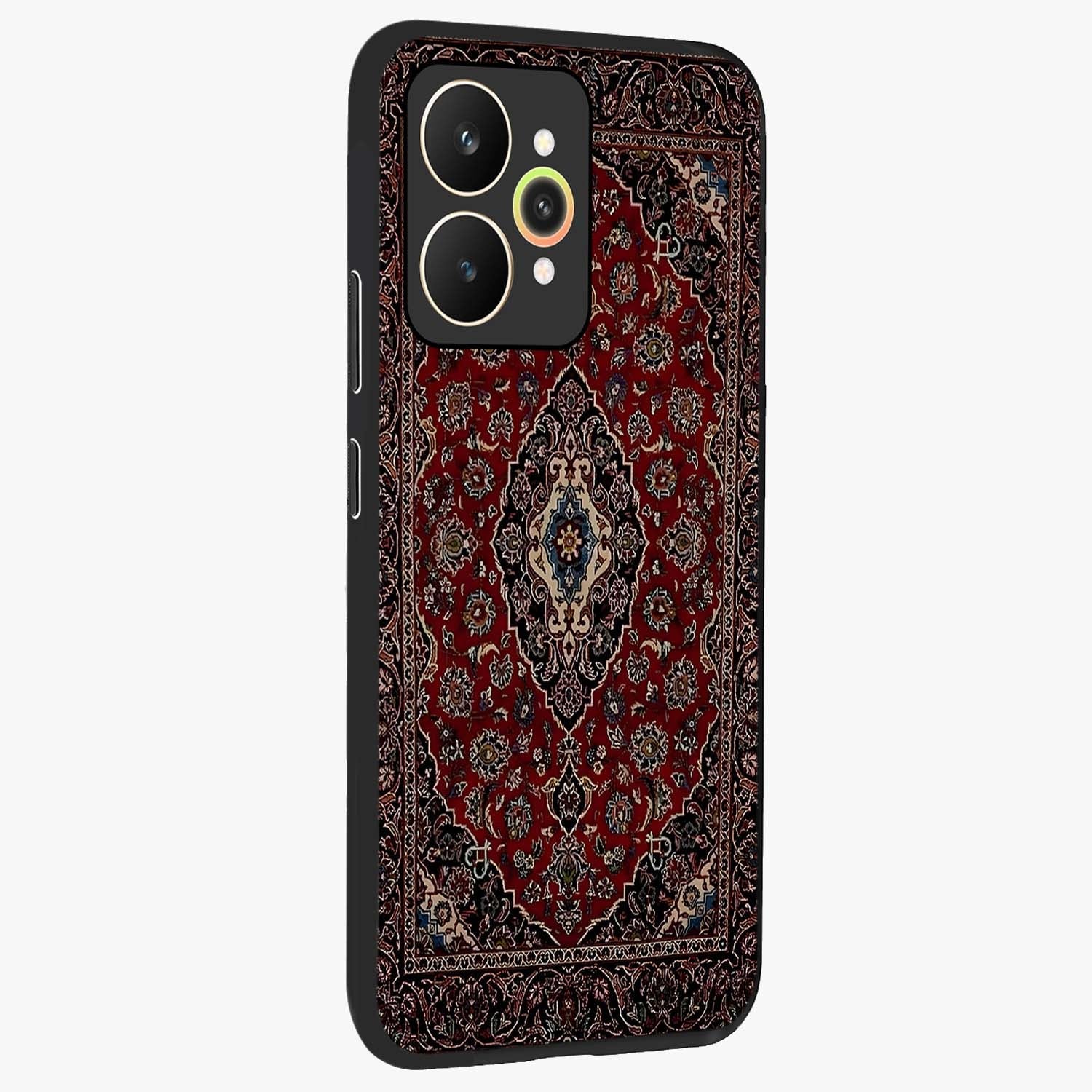 Heritage Carpet Royale Glass Case upright view showcasing detailed ornamental artwork with luxurious traditional theme.