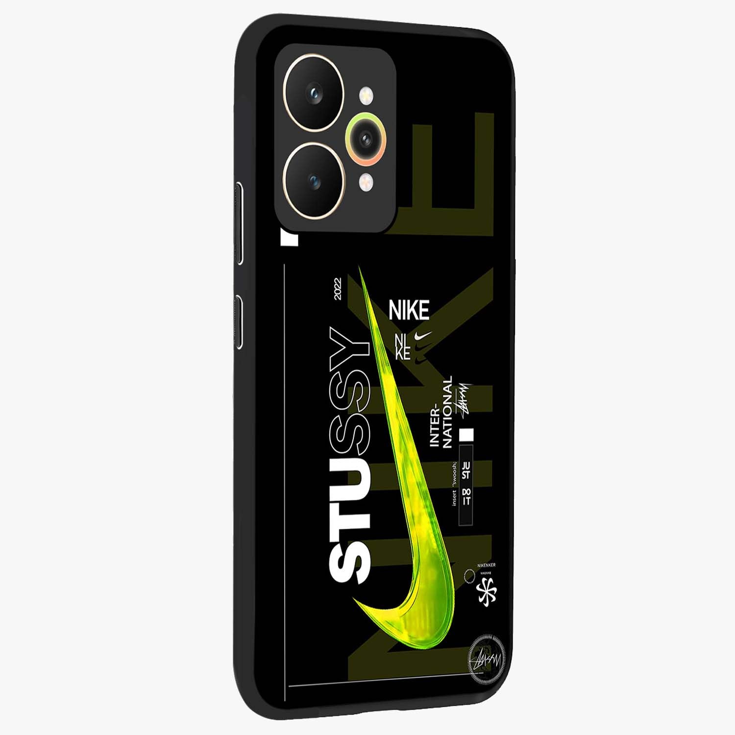 Neon Street Edition Glass Case upright view showcasing colorful neon artwork with modern street culture theme.