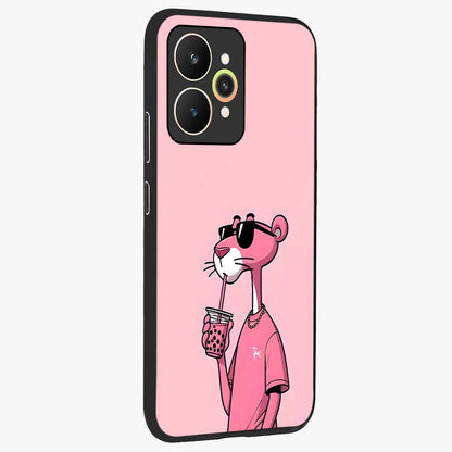 Pink Panther Glass Case upright view showcasing fun animated artwork with stylish retro cartoon theme.