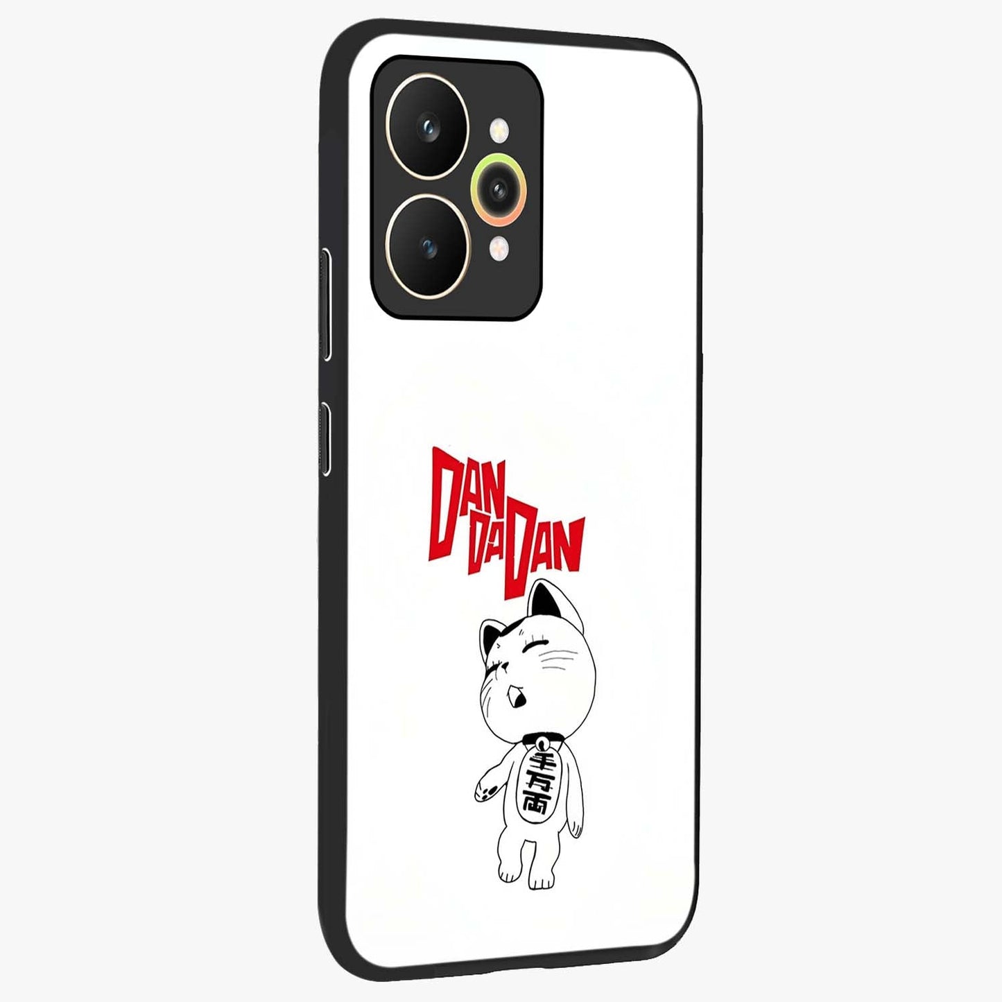 Playful Spirit Charm Glass Case upright view showcasing vibrant charm artwork with fun artistic theme.