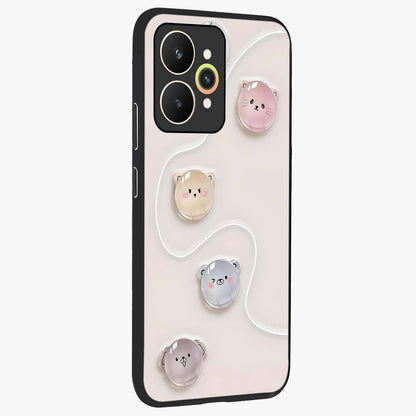 Puffy Face Parade Glass Case upright view showcasing adorable character artwork with cheerful animated theme.