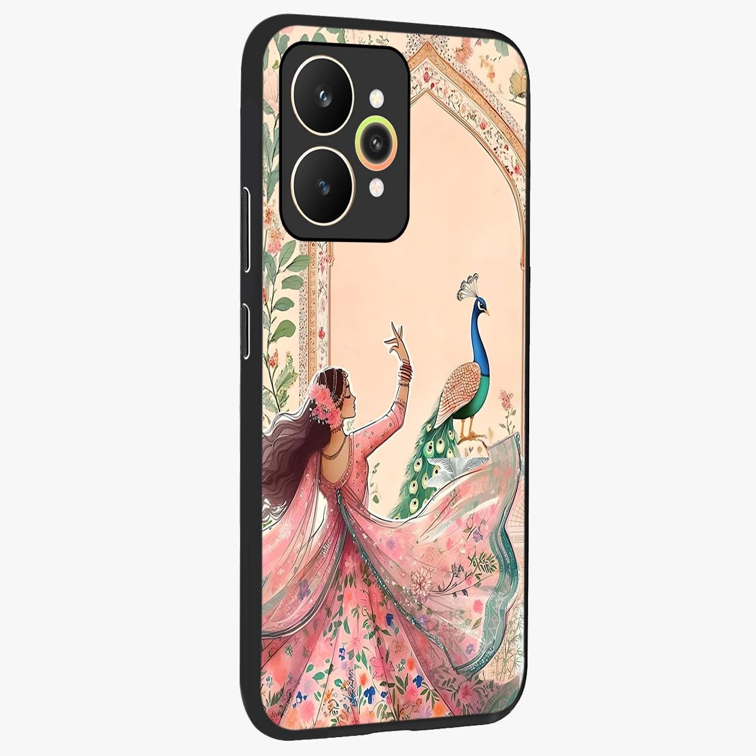 Royal Grace Muse Glass Case upright view showcasing stylish artistic artwork with sophisticated royal theme.
