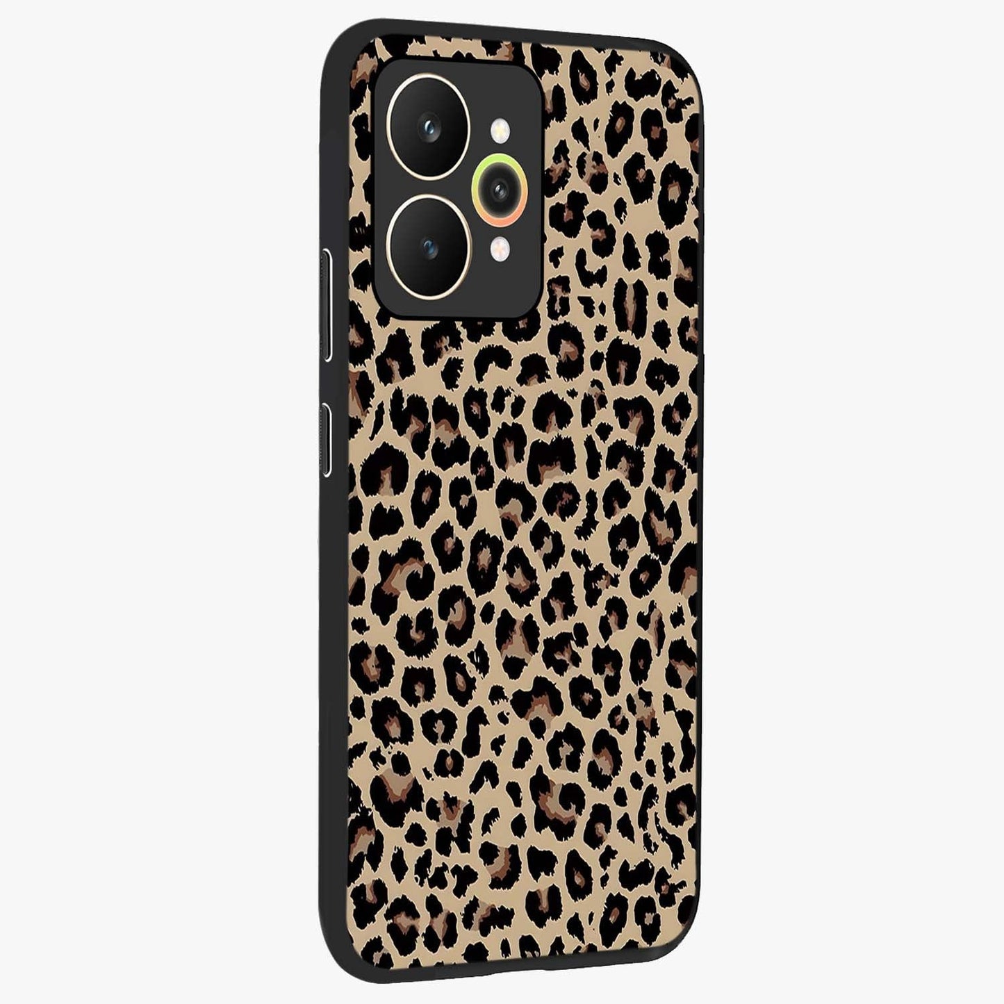 Savage Chic Pattern Glass Case upright view showcasing trendy decorative artwork with edgy fashion theme.