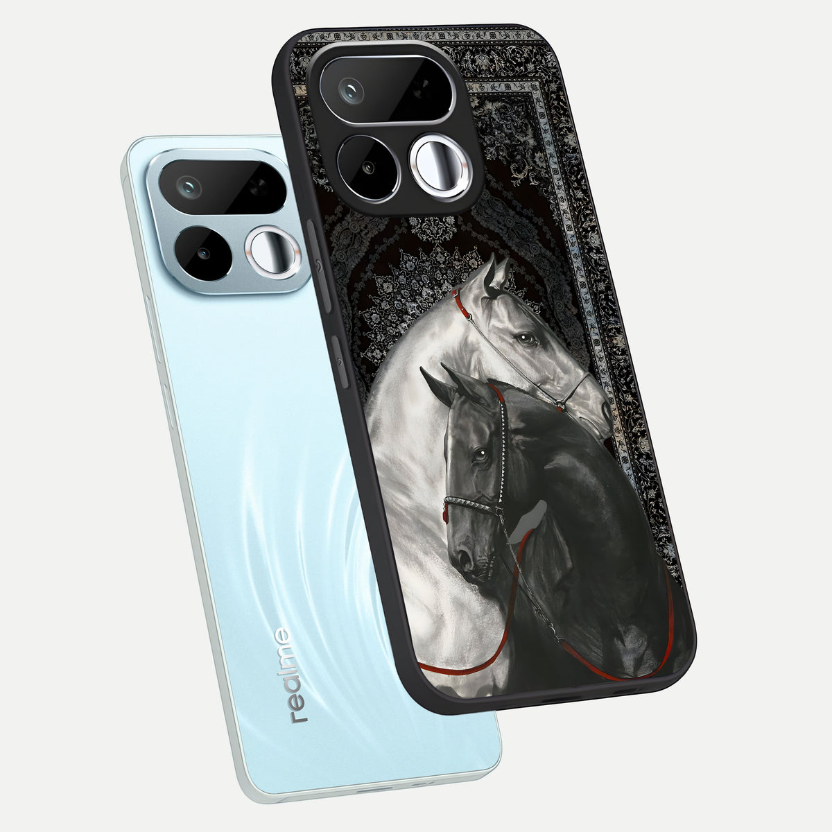 Majestic Ride Legacy Glass Case displayed in angled mockup highlighting sleek vehicle design with bold racing aesthetic.