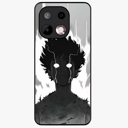 Awakened Inner Rage Glass Case showing flat back view with intense artistic artwork and glossy glass finish.