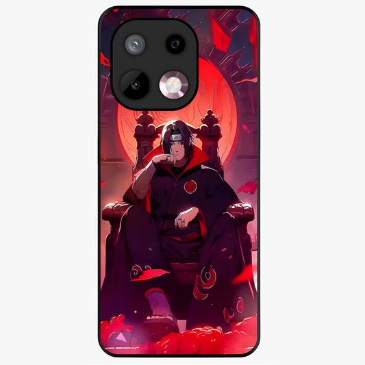 Blood Moon Sovereign Glass Case showing flat back view with mystical blood moon artwork and glossy glass finish.