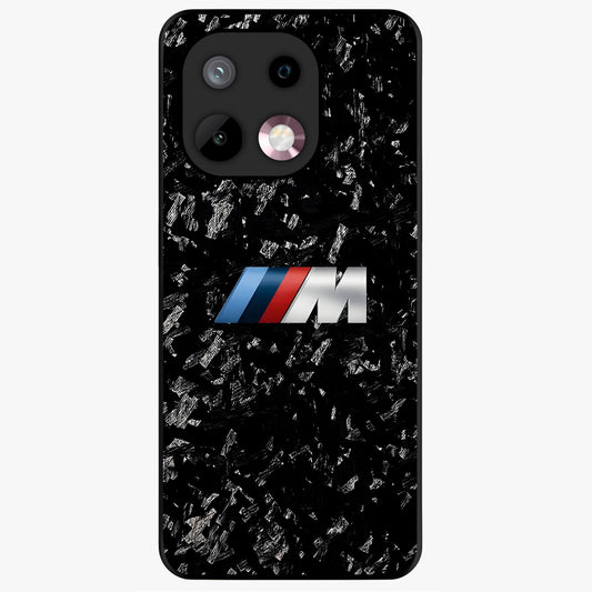 Carbon Speed Mark Glass Case showing flat back view with sporty carbon pattern artwork and glossy glass finish.