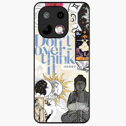 Ethereal Thoughts Glass Case showing flat back view with dreamy artistic artwork and glossy glass finish.