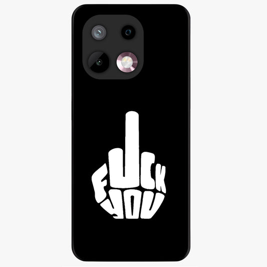 Rebel Mode On Glass Case showing flat back view with bold rebellious typography artwork and glossy glass finish.