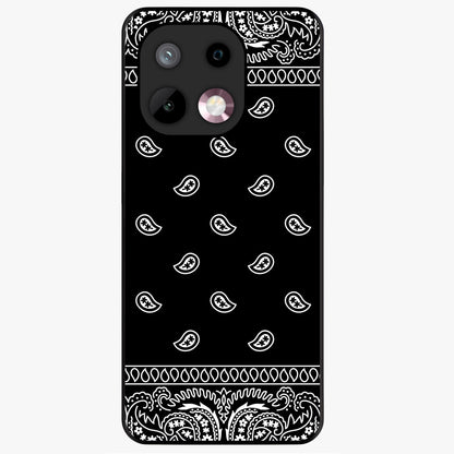 Retro Rebel Threads Glass Case showing flat back view with vintage street style artwork and glossy glass finish.