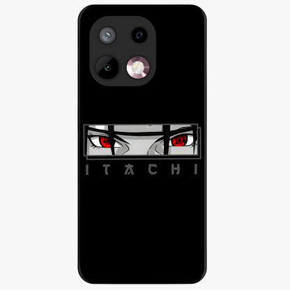 Scarlet Gaze Dominance Glass Case showing flat back view with striking red themed artwork and glossy glass finish.