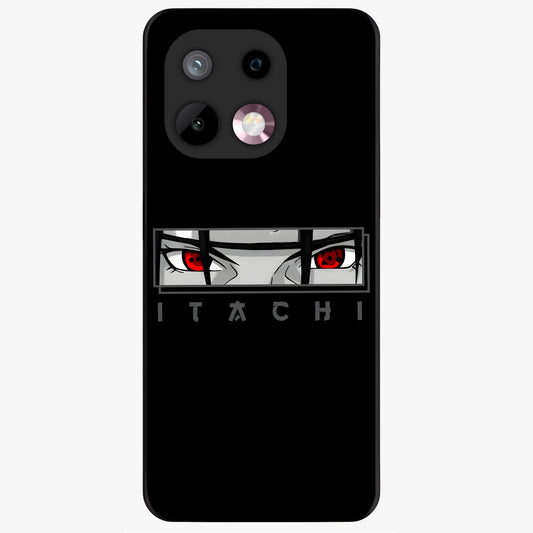 Scarlet Gaze Dominance Glass Case showing flat back view with striking red themed artwork and glossy glass finish.