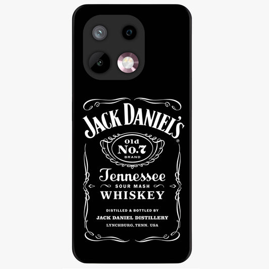 Vintage Whiskey Heritage Glass Case showing flat back view with classic whiskey inspired artwork and glossy glass finish.