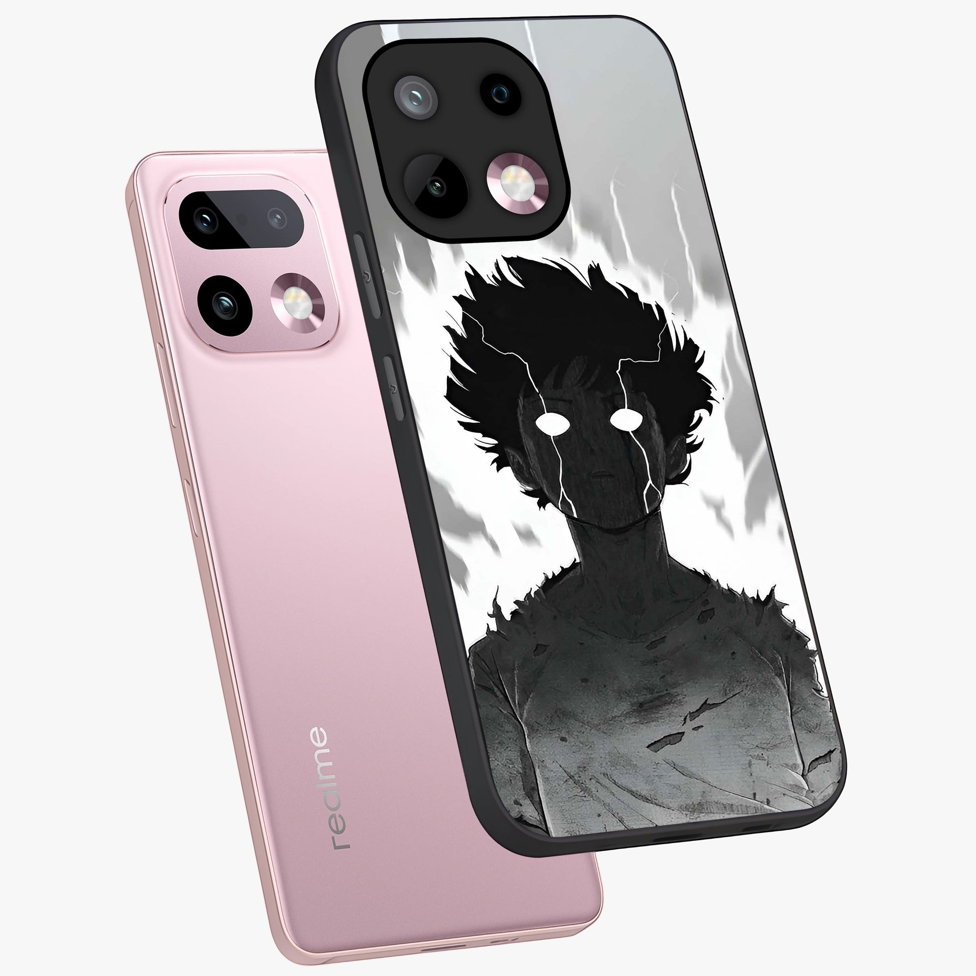 Awakened Inner Rage Glass Case displayed in angled mockup highlighting powerful graphic design and bold artistic theme.