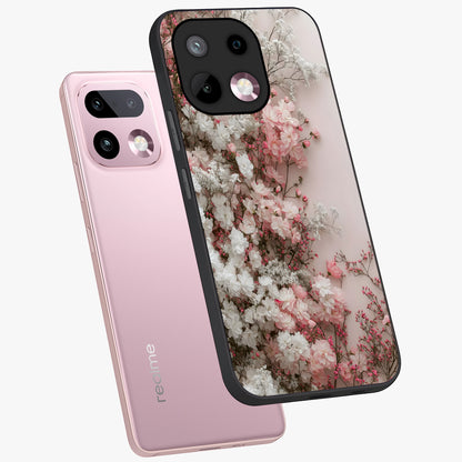 Blush Blossom Cloud Glass Case displayed in angled mockup highlighting soft cloud and blossom design with pastel aesthetic.
