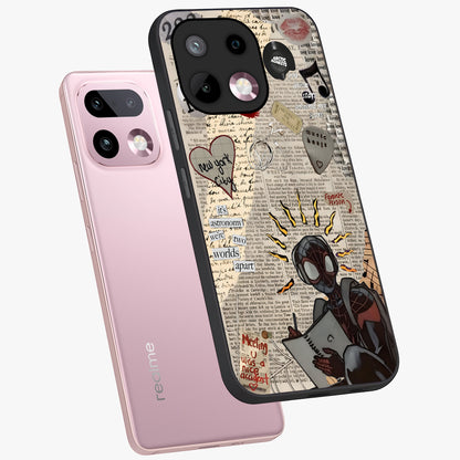 City Dream Sketch Glass Case displayed in angled mockup highlighting minimal city illustration with aesthetic sketch style.