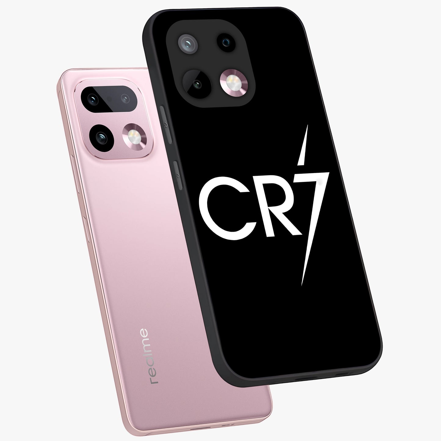 Cr7 Elite Strike Glass Case displayed in angled mockup highlighting powerful sports graphic with bold athletic theme.