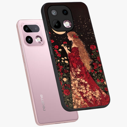 Crimson Dreams Glass Case displayed in angled mockup highlighting soft crimson aesthetic design with artistic theme.