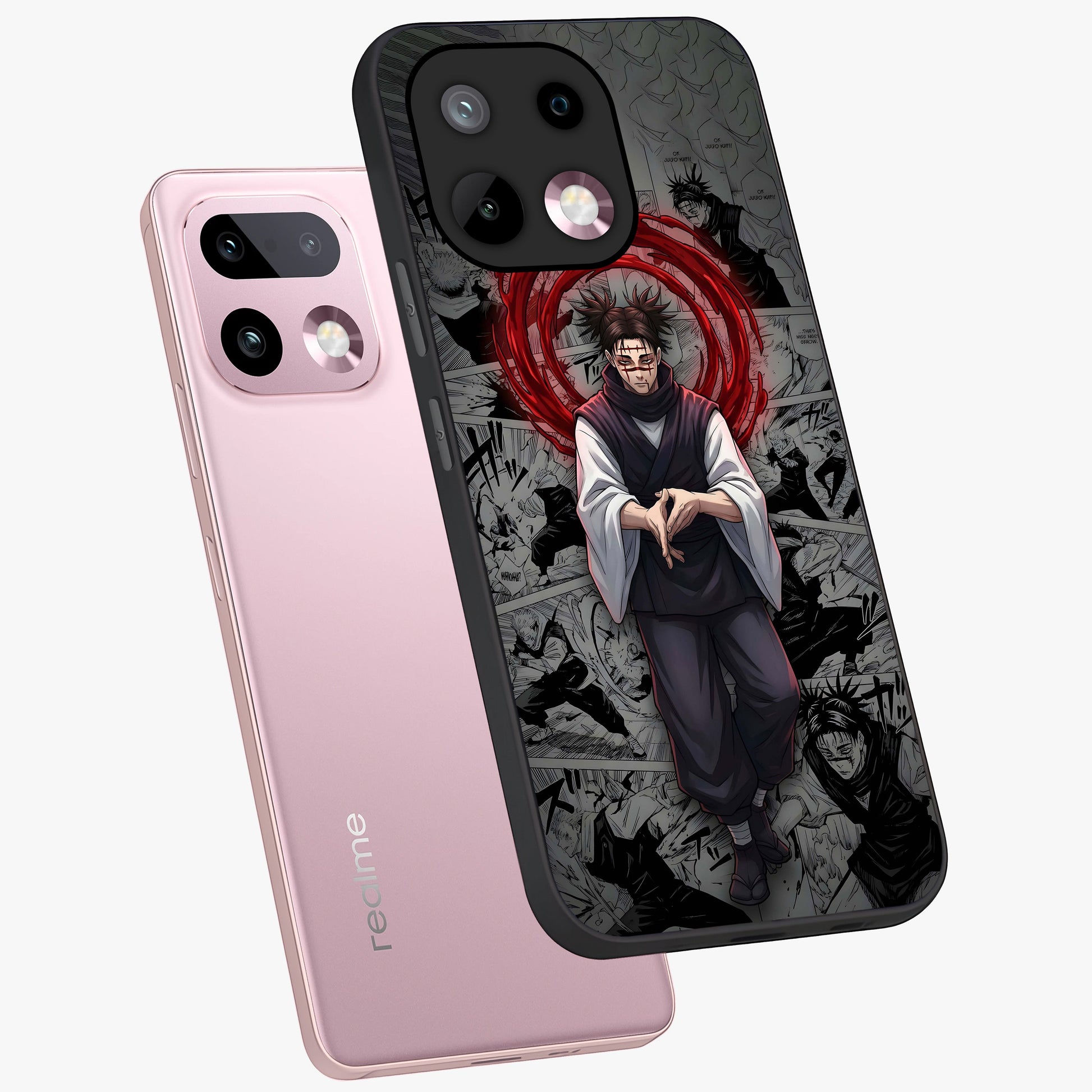Cursed Ritual Ascension Glass Case displayed in angled mockup highlighting mystical ritual illustration with supernatural aesthetic.