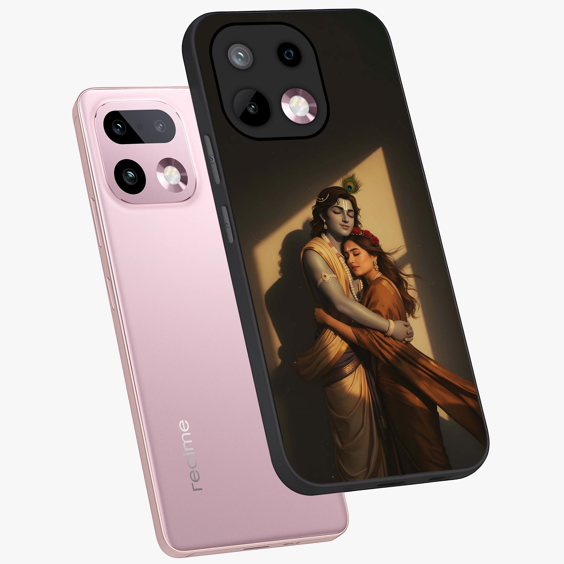 Divine Eternal Love Glass Case displayed in angled mockup highlighting elegant divine inspired design with peaceful aesthetic.