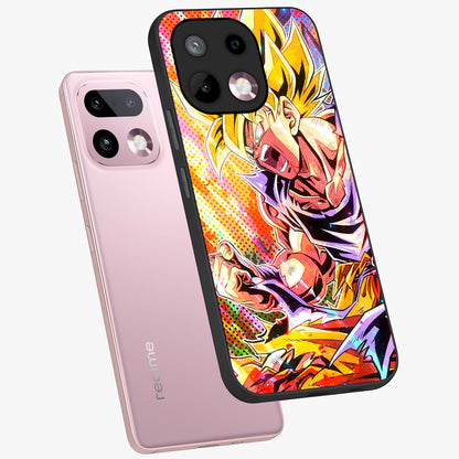 Firing Goku Glass Case displayed in angled mockup highlighting dynamic anime character design with action aesthetic.