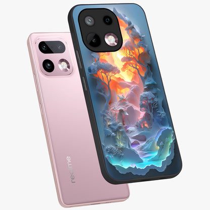 Glow Forest Portal Glass Case displayed in angled mockup highlighting mystical forest design with magical glowing aesthetic.