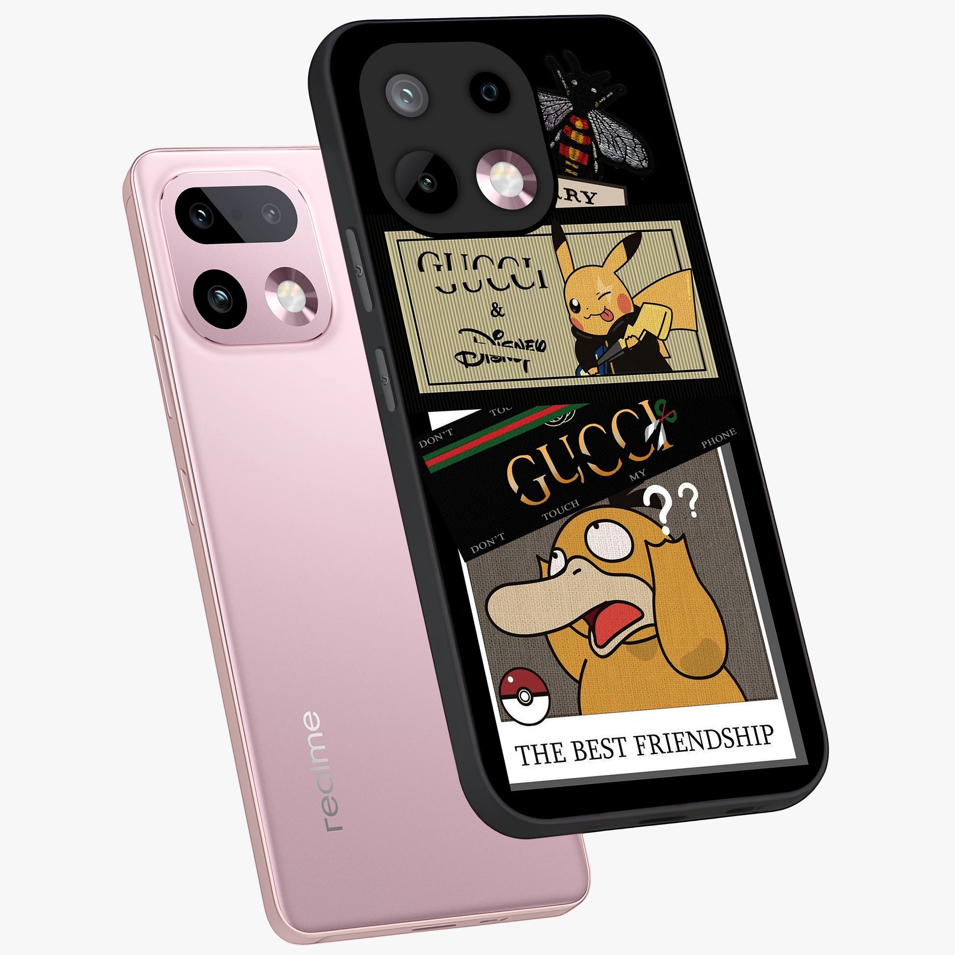 Gucci Play Mashup Glass Case displayed in angled mockup highlighting stylish fashion mashup design with bold aesthetic.