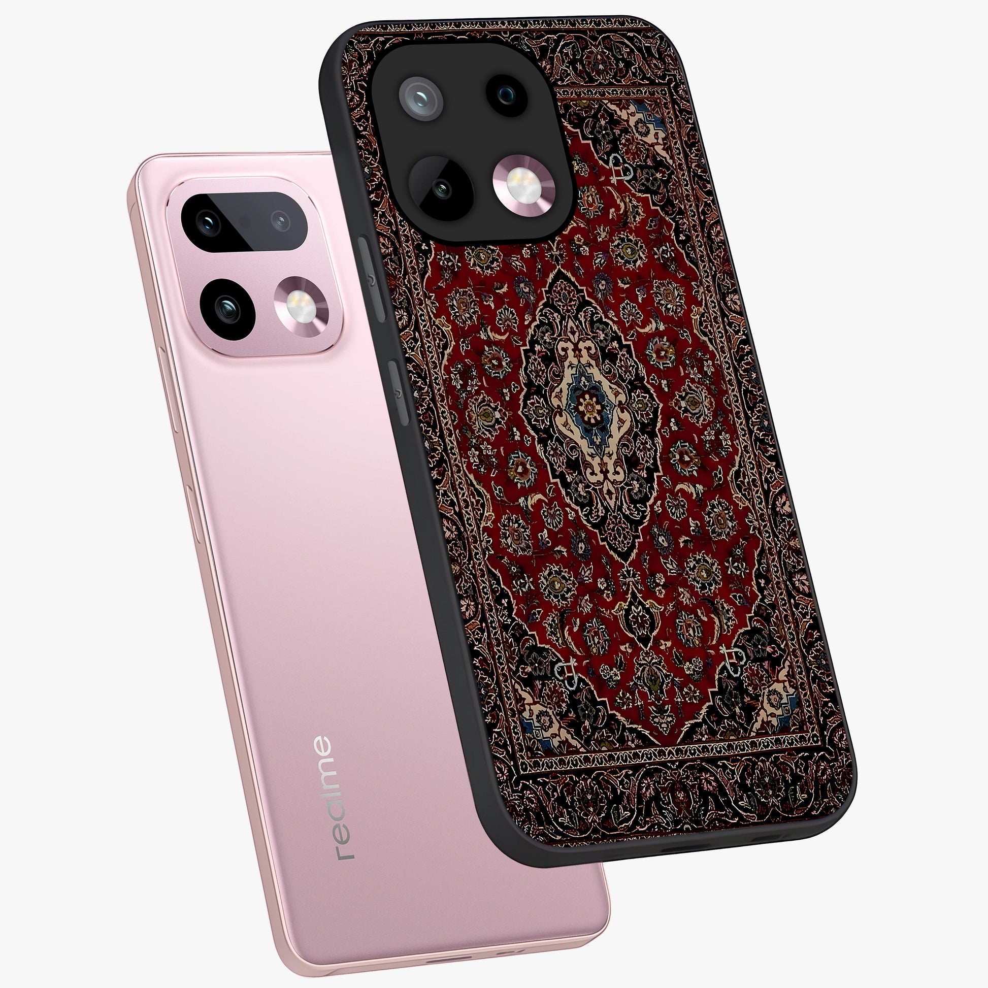 Heritage Carpet Royale Glass Case displayed in angled mockup highlighting intricate royal carpet design with heritage aesthetic.