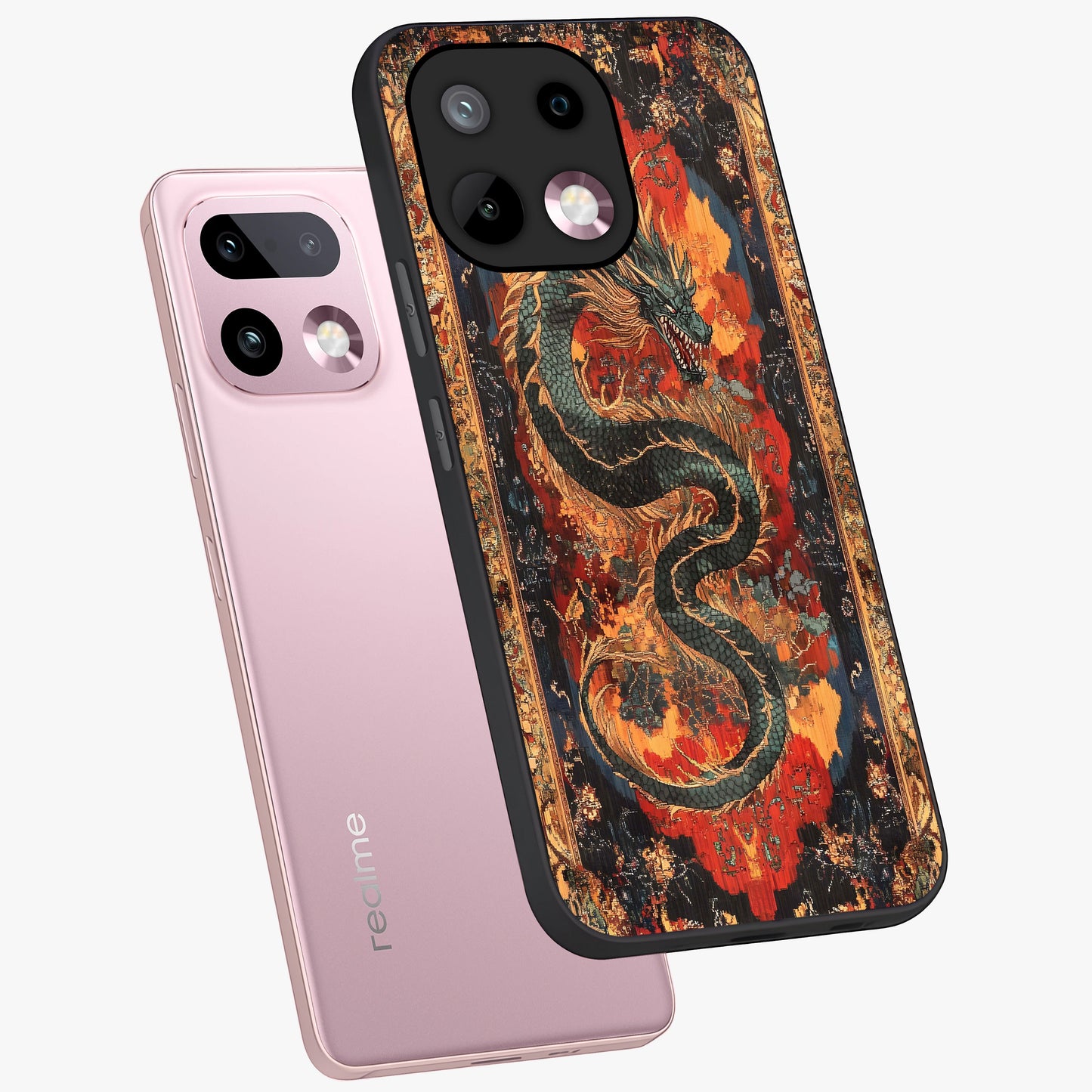 Inferno Dragon Soul Glass Case displayed in angled mockup highlighting powerful dragon illustration with inferno aesthetic.