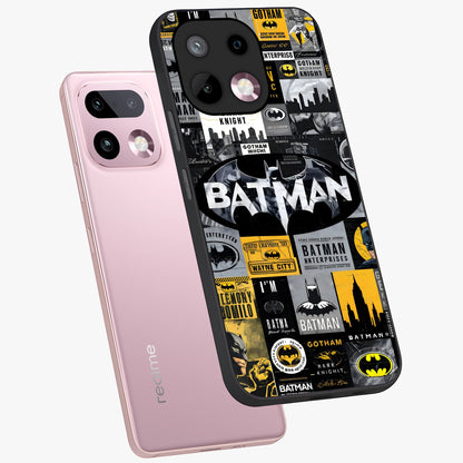 Knight Gotham Rise Glass Case displayed in angled mockup highlighting powerful knight silhouette design with dramatic aesthetic.