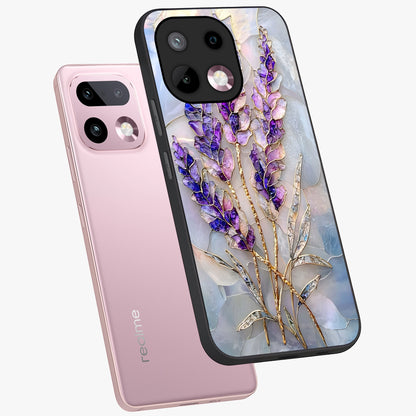 Lavender Dream Glow Glass Case displayed in angled mockup highlighting dreamy purple glow design with soft artistic style.