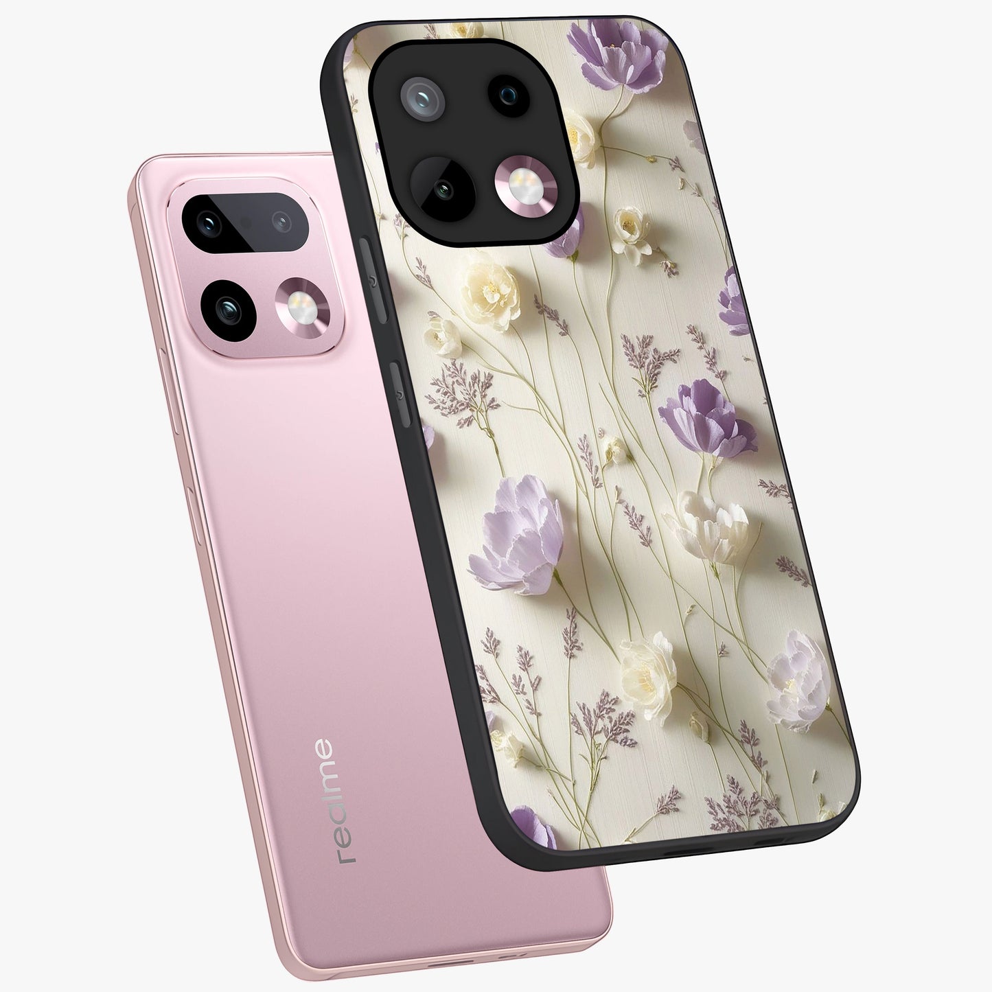Lilac Breeze Harmony Glass Case displayed in angled mockup highlighting calm lilac breeze design with soothing aesthetic style.
