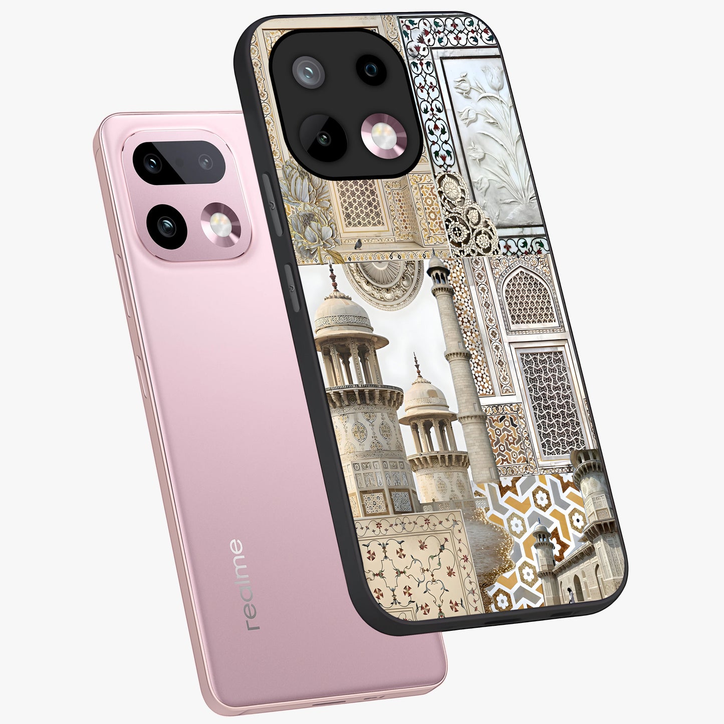 Mughal Marble Legacy Glass Case displayed in angled mockup highlighting elegant heritage marble artwork with royal aesthetic.