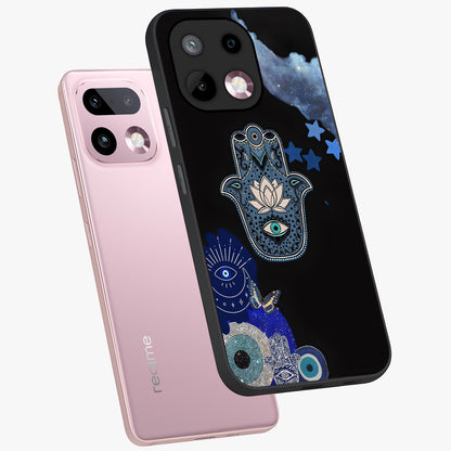 Mystic Hand Aura Glass Case displayed in angled mockup highlighting magical aura design with spiritual aesthetic style.