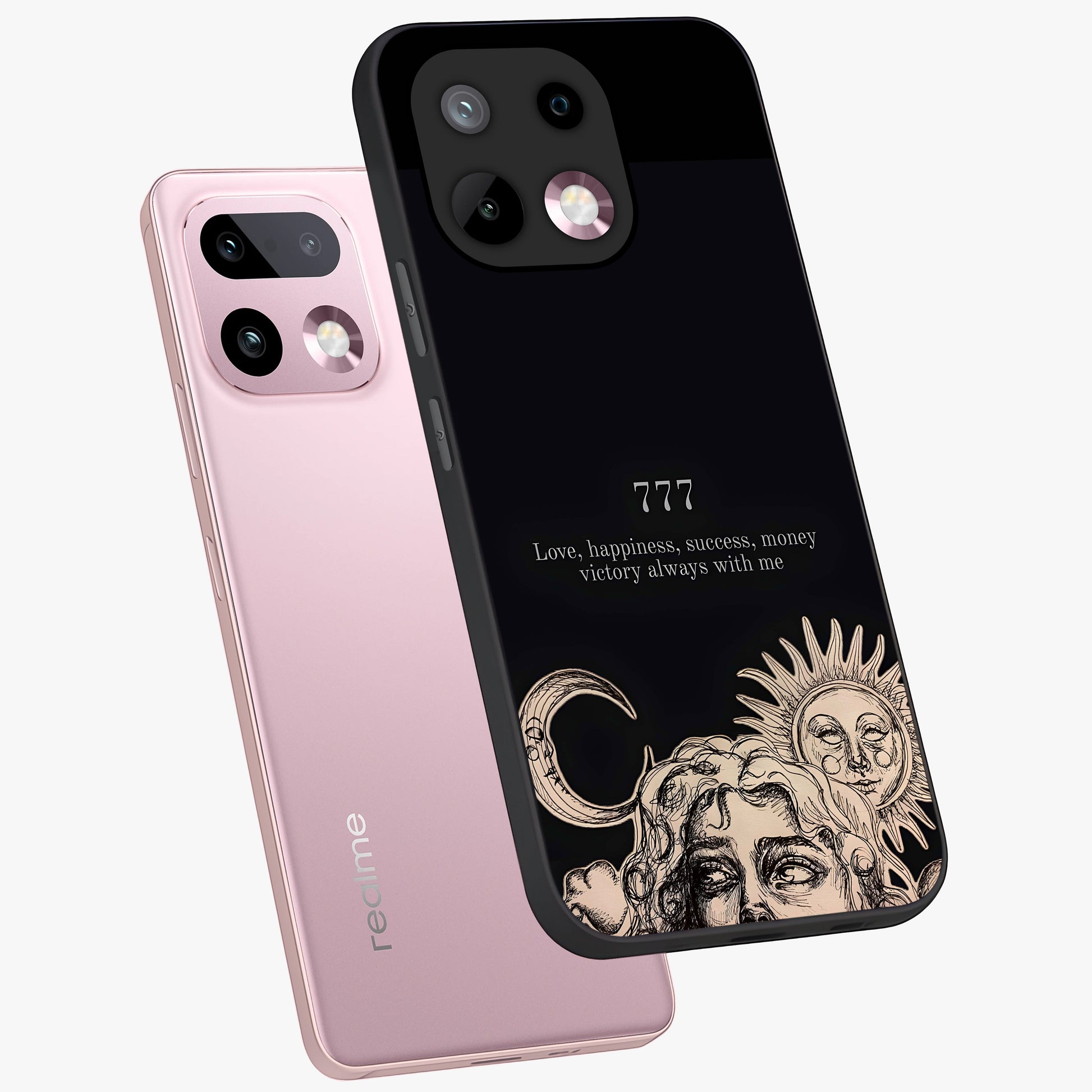 Mystic Victory Aura Glass Case displayed in angled mockup highlighting energetic aura design with bold mystical aesthetic.