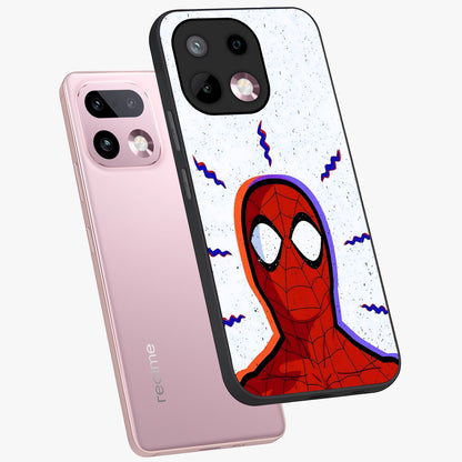 Omg Spiderman Glass Case displayed in angled mockup highlighting dynamic hero illustration with action comic aesthetic.