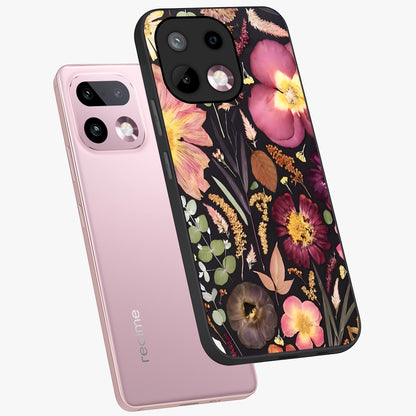 Petal Dream Tapestry Glass Case displayed in angled mockup highlighting decorative petal pattern with elegant botanical aesthetic.