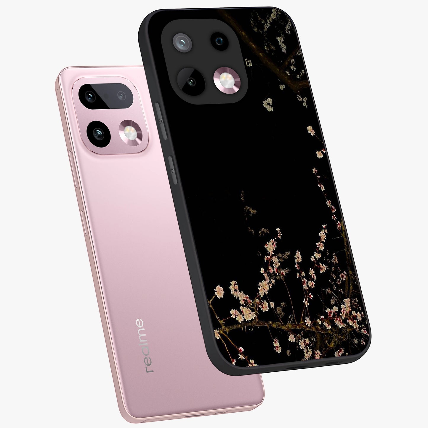 Petal Moon Light With Custom Name Glass Case displayed in angled mockup highlighting delicate petal design with custom name feature.