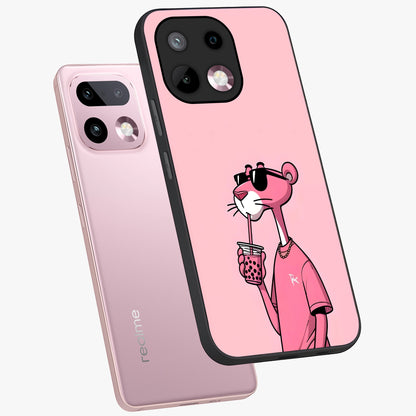 Pink Panther Glass Case displayed in angled mockup highlighting playful cartoon character design with vibrant pink aesthetic.
