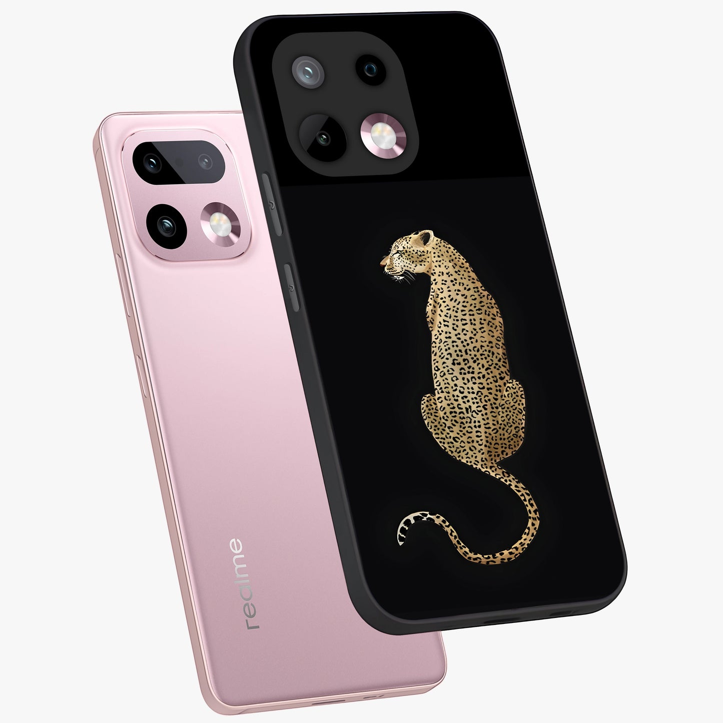 Regal Leopard Glass Case displayed in angled mockup highlighting powerful animal illustration with stylish wild aesthetic.