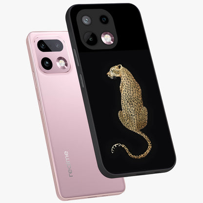 Regal Leopard Glass Case displayed in angled mockup highlighting powerful animal illustration with stylish wild aesthetic.