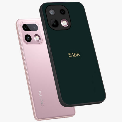 Sabr Minimal Patience Glass Case displayed in angled mockup highlighting simple inspirational design with clean aesthetic style.