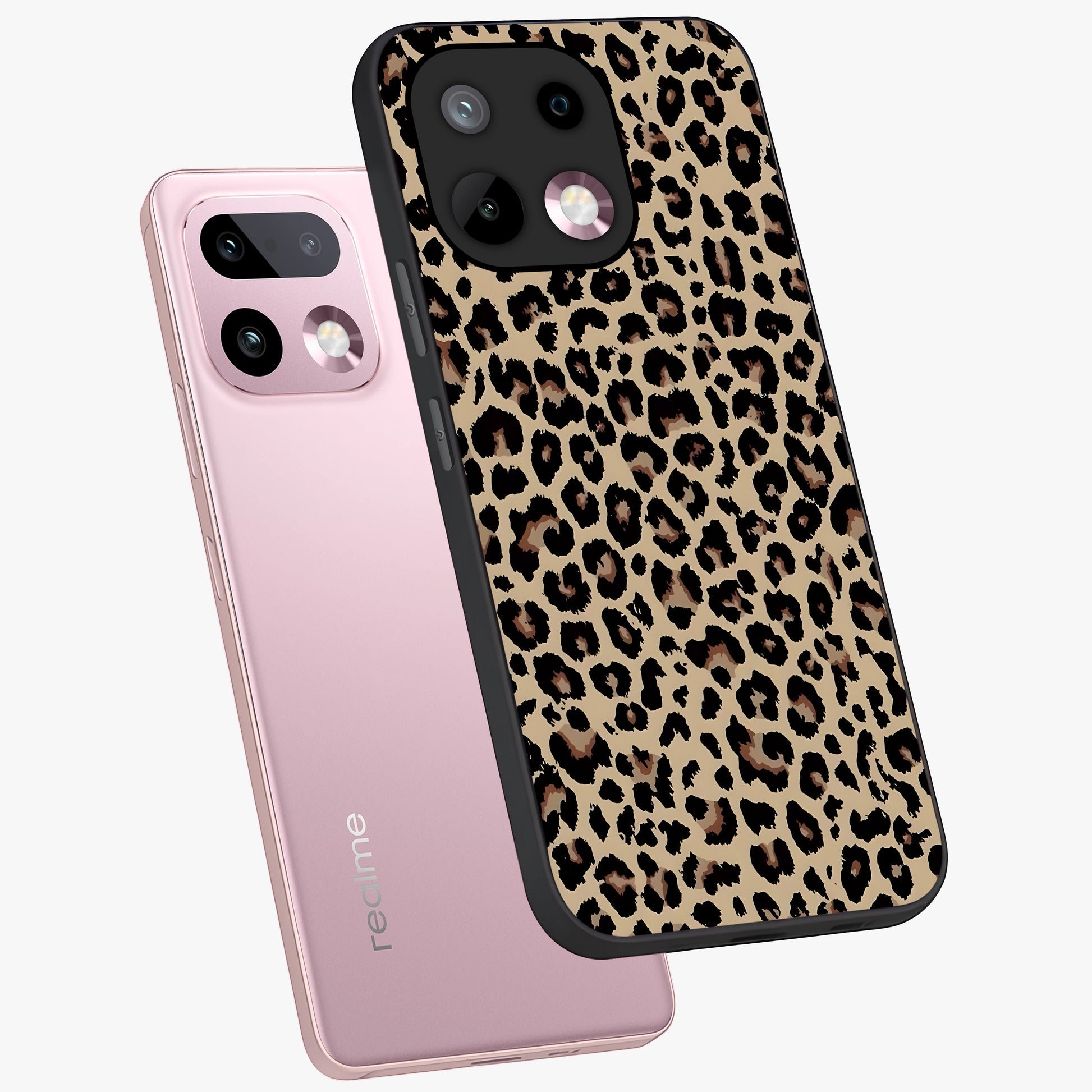 Savage Chic Pattern Glass Case displayed in angled mockup highlighting bold fashion inspired design with chic aesthetic.
